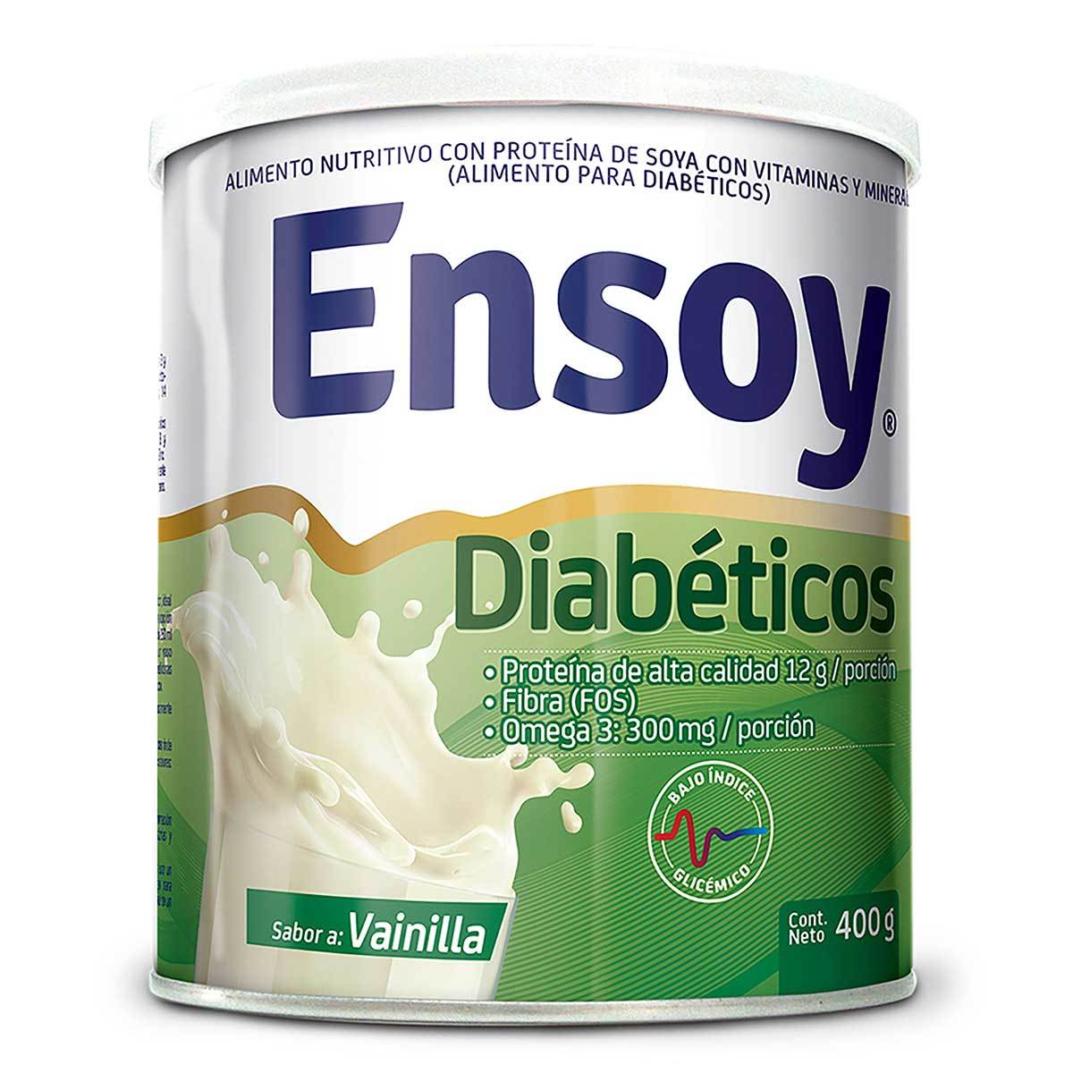 Alimento ensoy Diabéticos Vainilla Polvo Tarro x 400 g