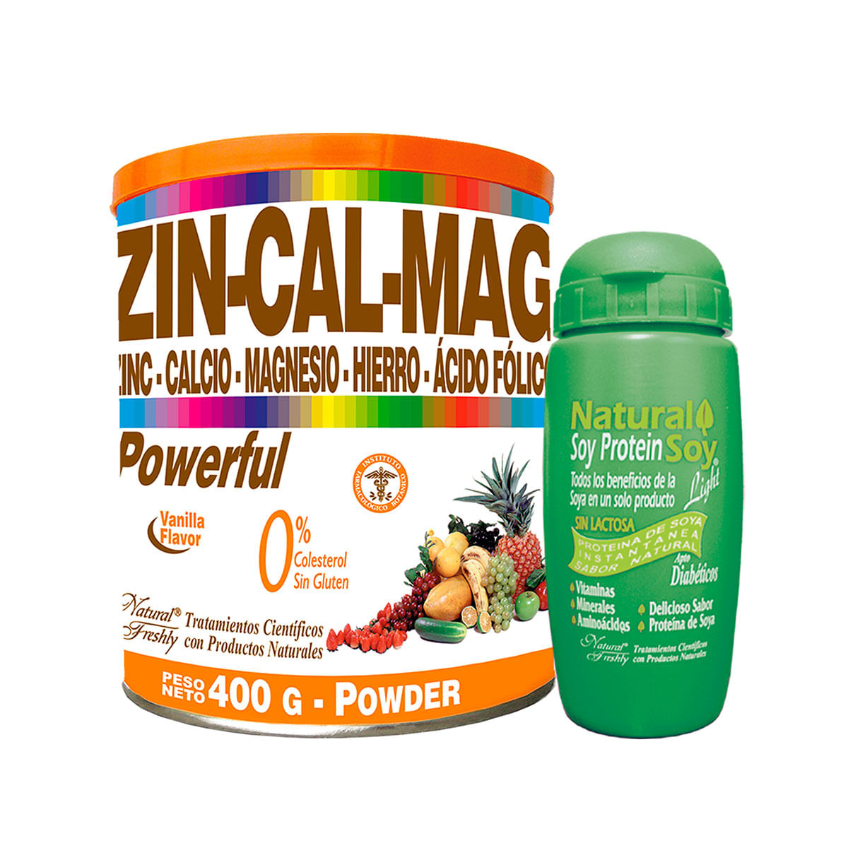 Alimento Zin-Cal-Mag Powerful Natural Freshly Vainilla Tarro x 400 g + Botilito