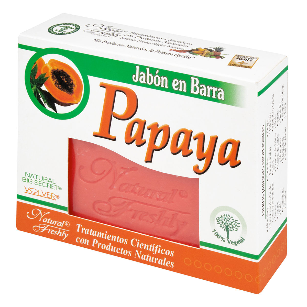 Jabón Natural Freshly Papaya Barra x 90 g