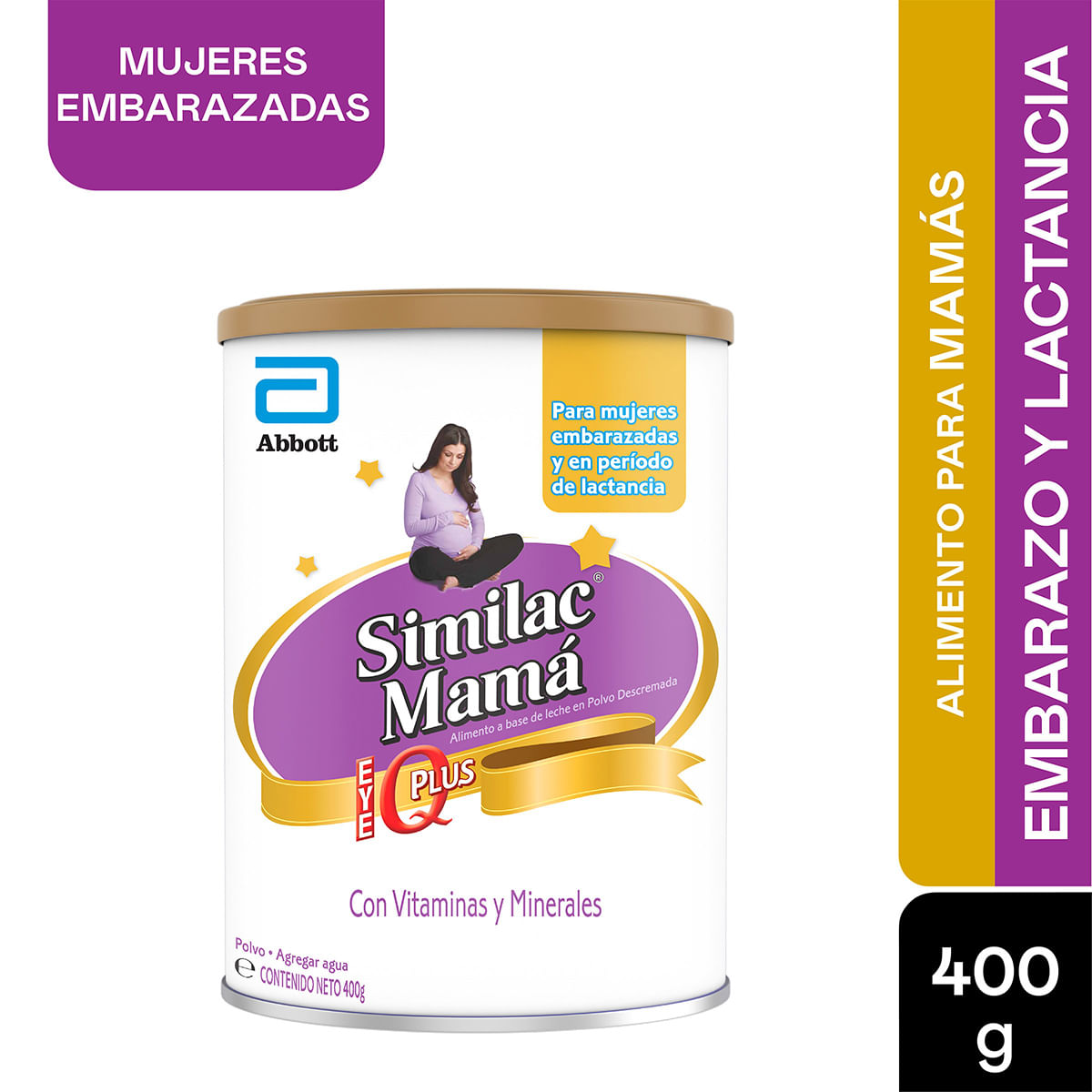 Alimento Abbott Similac Mamá IQ Plus Polvo Tarro x 400 g