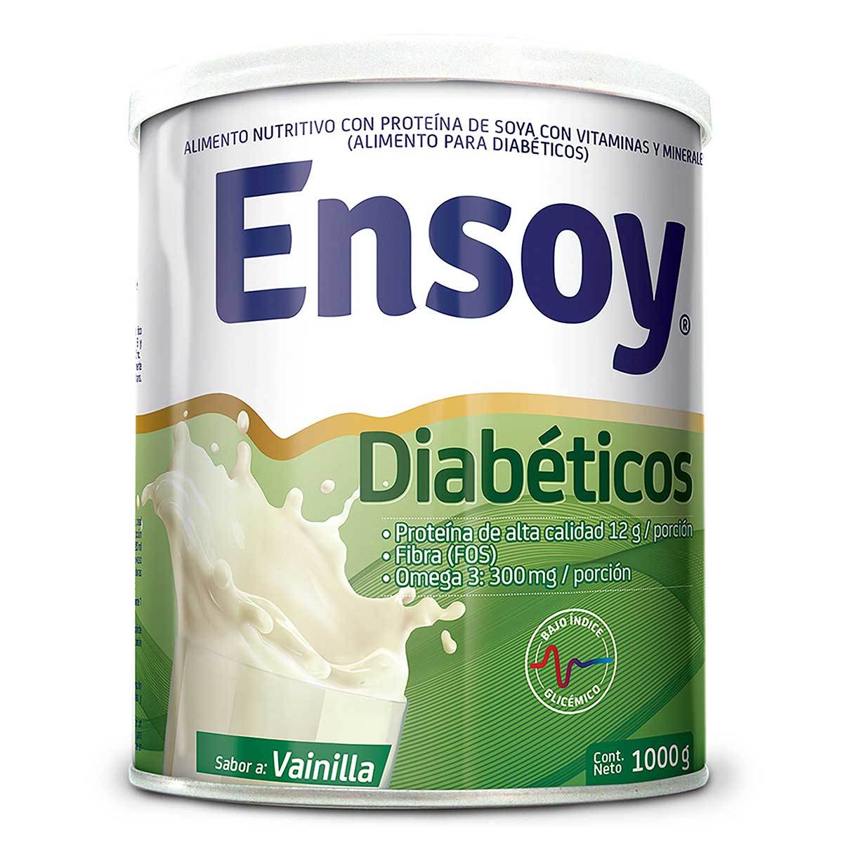 Alimento ensoy Diabéticos Vainilla Polvo Tarro x 1000 g