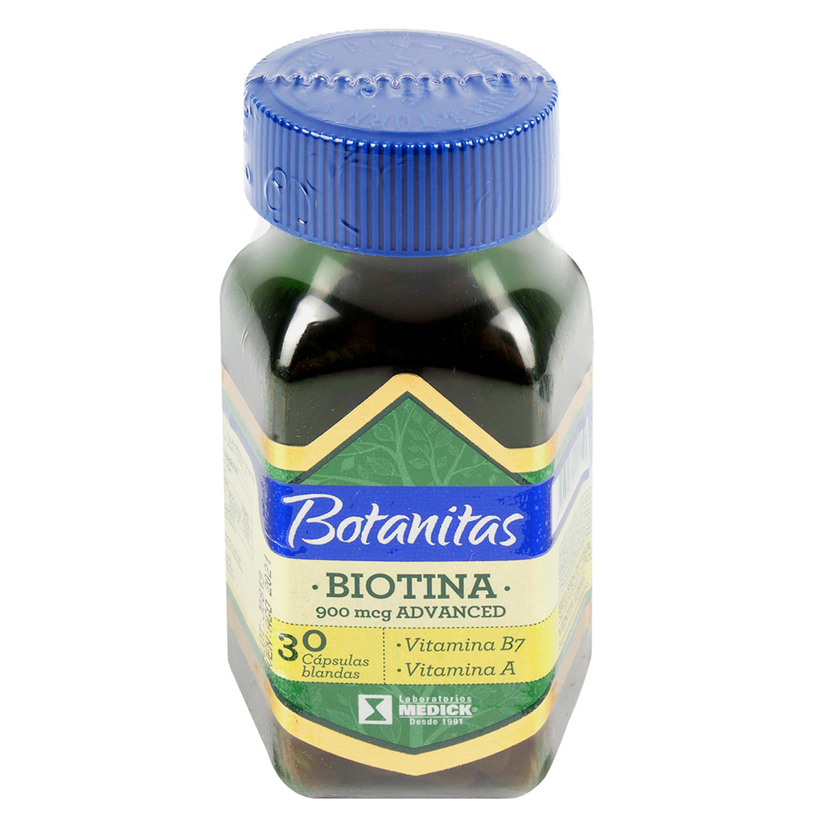 Suplemento Dietario Botanitas Medick Biotina 900 Mcg Advanced Frasco X 30 Cápsulas Blandas.