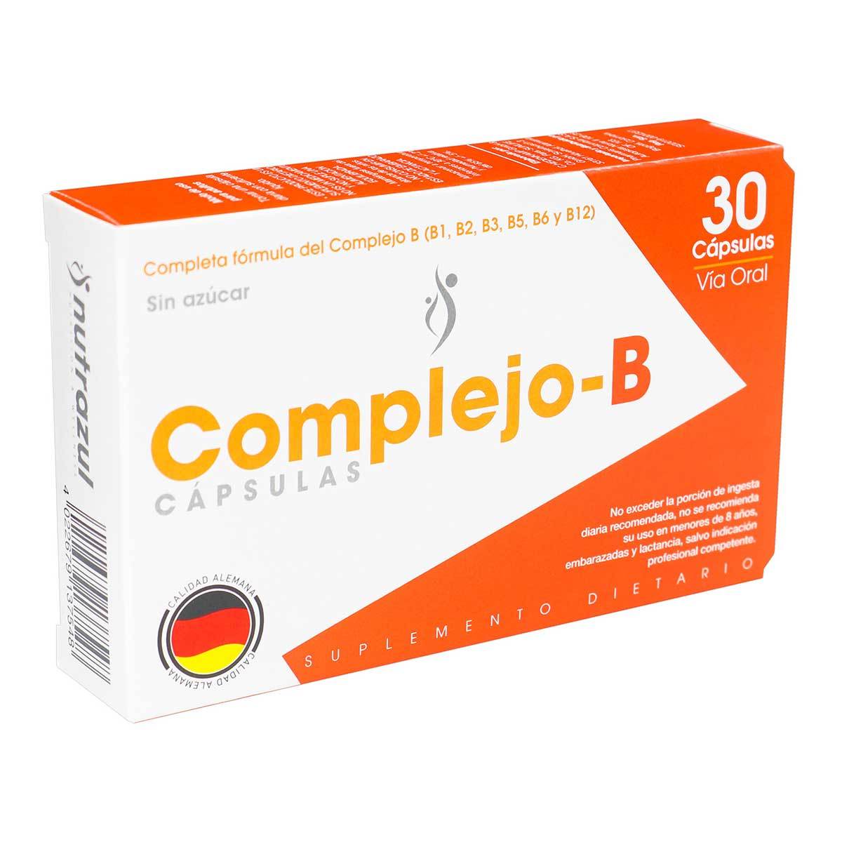 Suplemento Dietario Complejo-B Nutrazul Caja x 30 Cápsulas