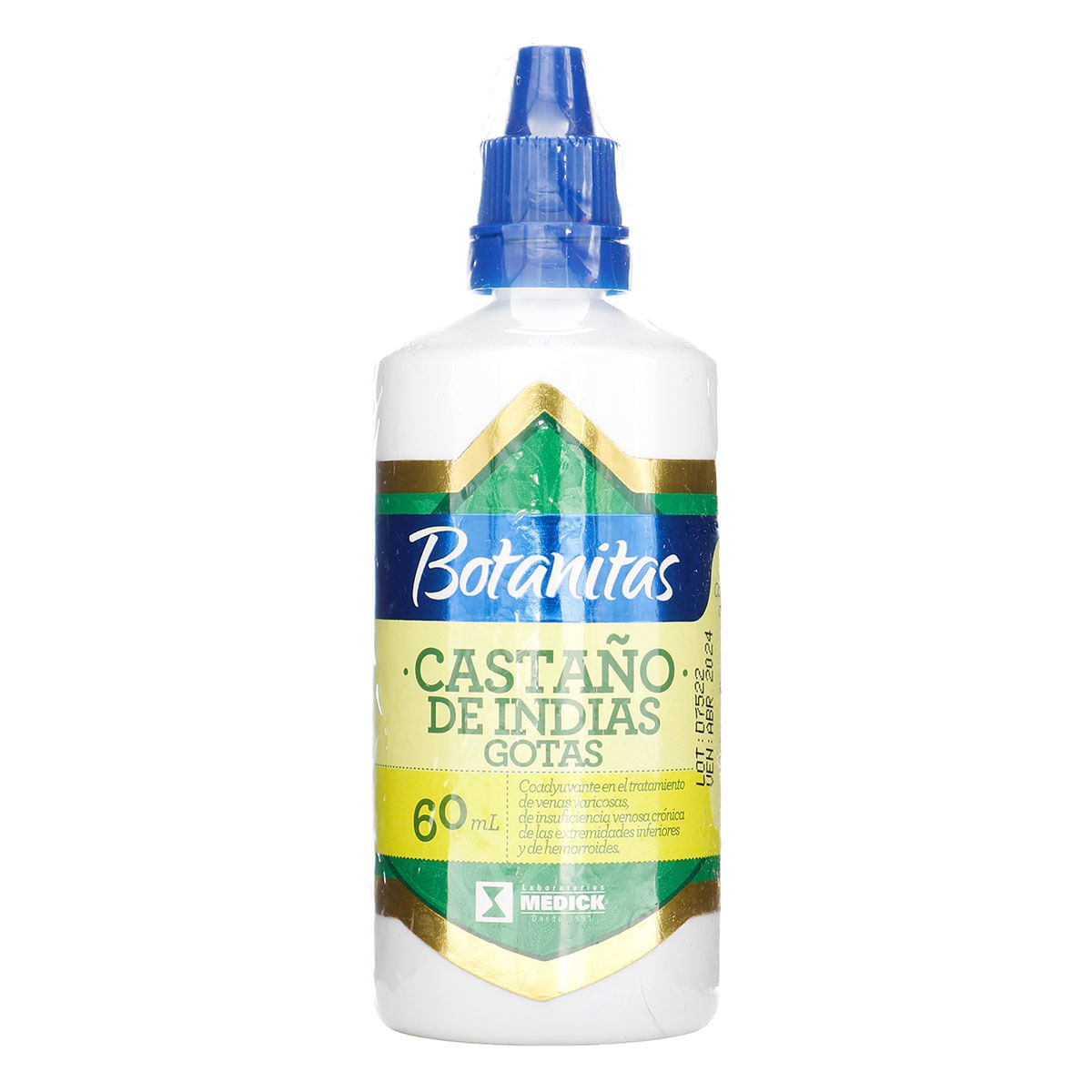 Castano Indias Gotas Botanitas Frasco Gotero x 60 mL
