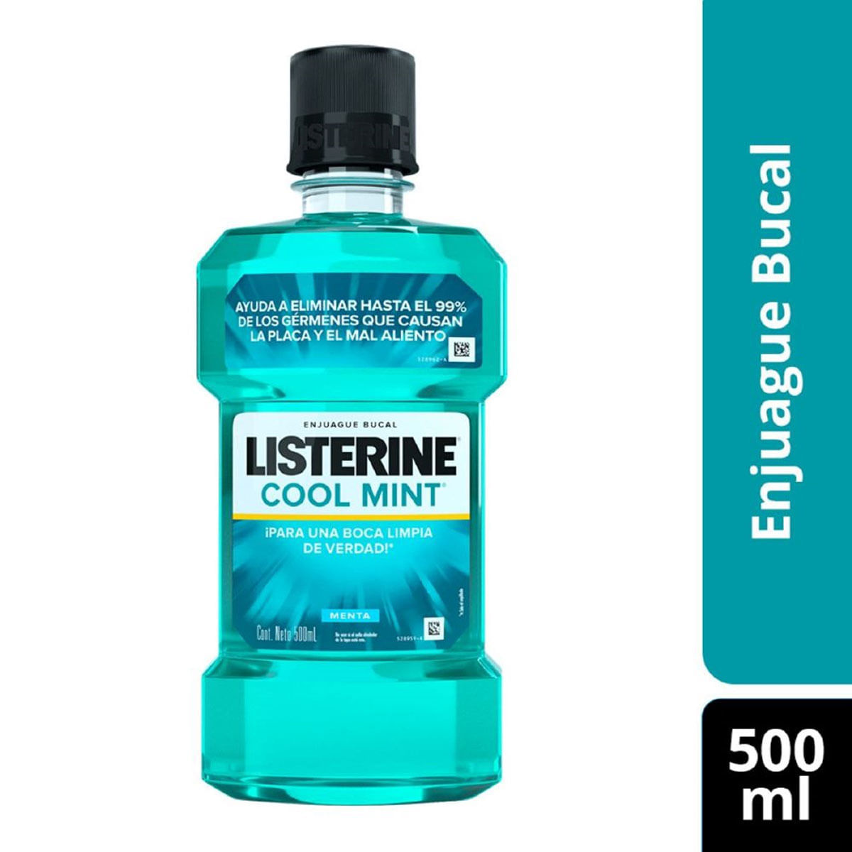 Enjuague Bucal Listerine Cool Mint Menta Frasco x 500 mL.