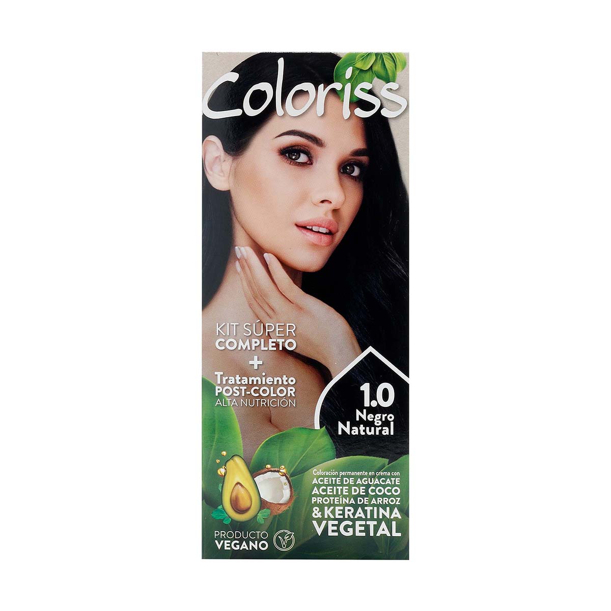 Tinte Permanente Coloriss Kit 1.0 Negro Natural x Caja.