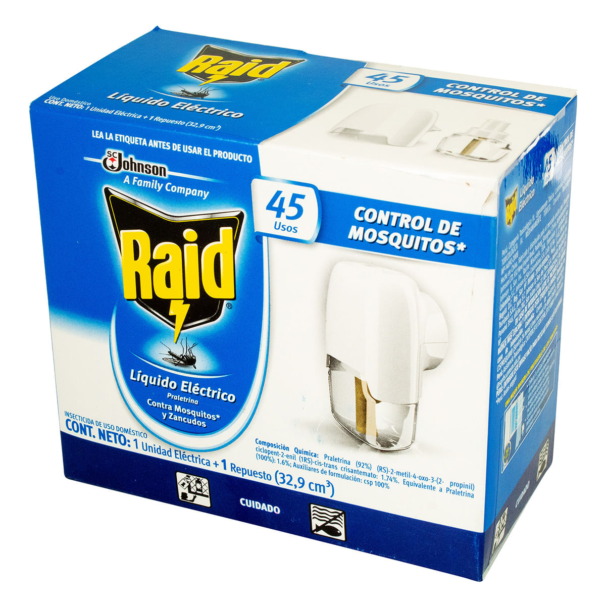 Unidad Eléctrica Raid Líquido Caja x 32.9 mL.