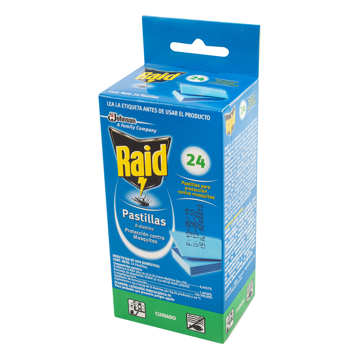 Insecticida Raid Pastillas Caja x 24 Uds.