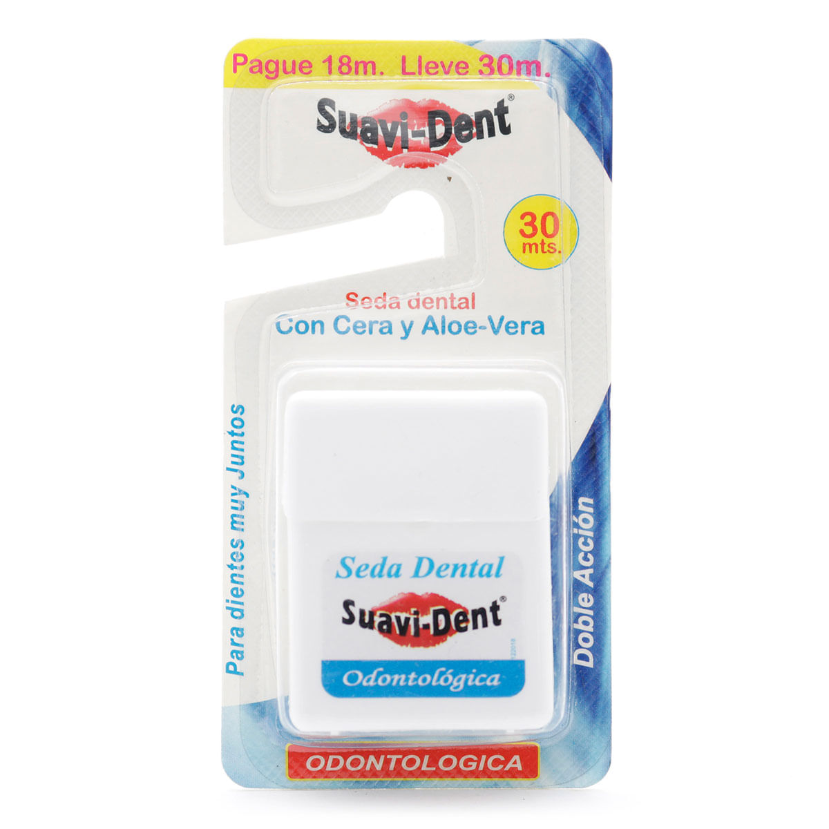 Seda Dental Suavi-Dent Cera y Áloe Vera Blister x 1 Ud Pague 18 m Lleve 30 m