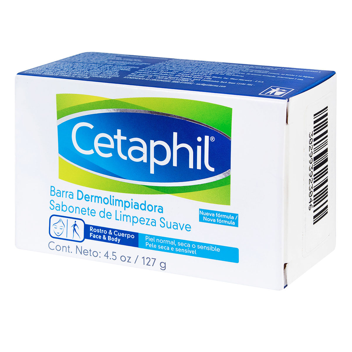 Jabón Facial y Corporal Cetaphil Dermolimpiadora Barra x 127 g