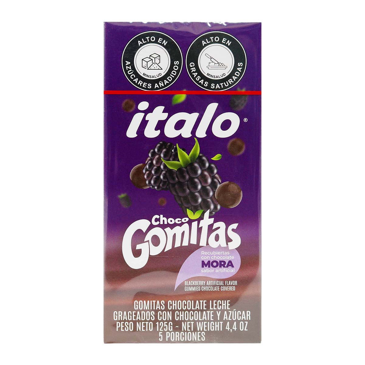 Gomas Italo Chocolate Mora Caja x 125 g.