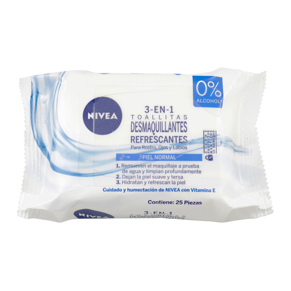 Toallitas Húmedas Nivea Desmaquillantes Refrescantes 3 En 1 Paquete X 25 Uds.
