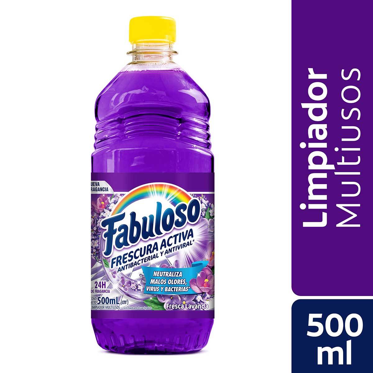 Limpiador Multiusos Fabuloso Antibacterial Lavanda Frasco x 500 mL