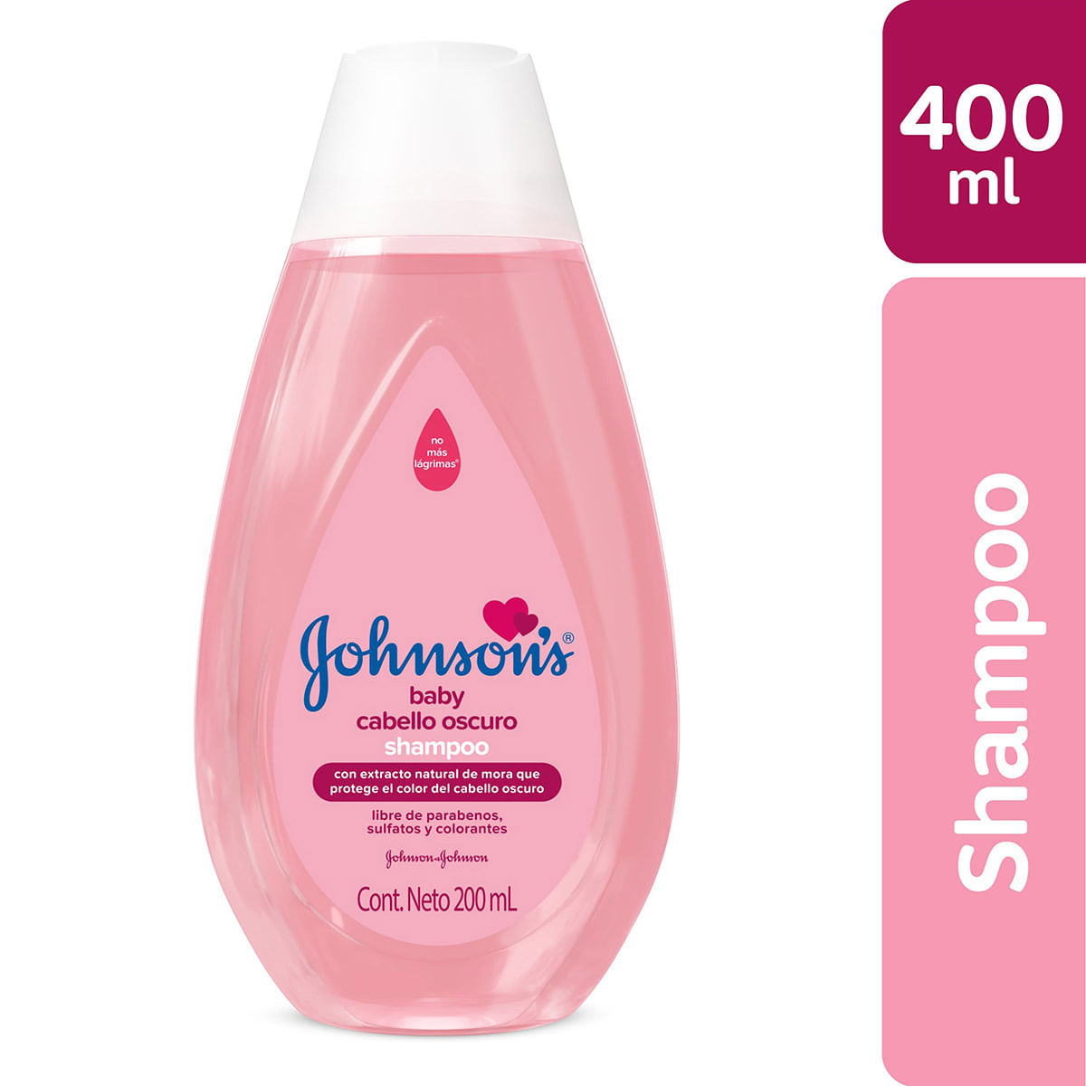 Shampoo Johnsons Baby Cabello Oscuro Frasco x 400 mL