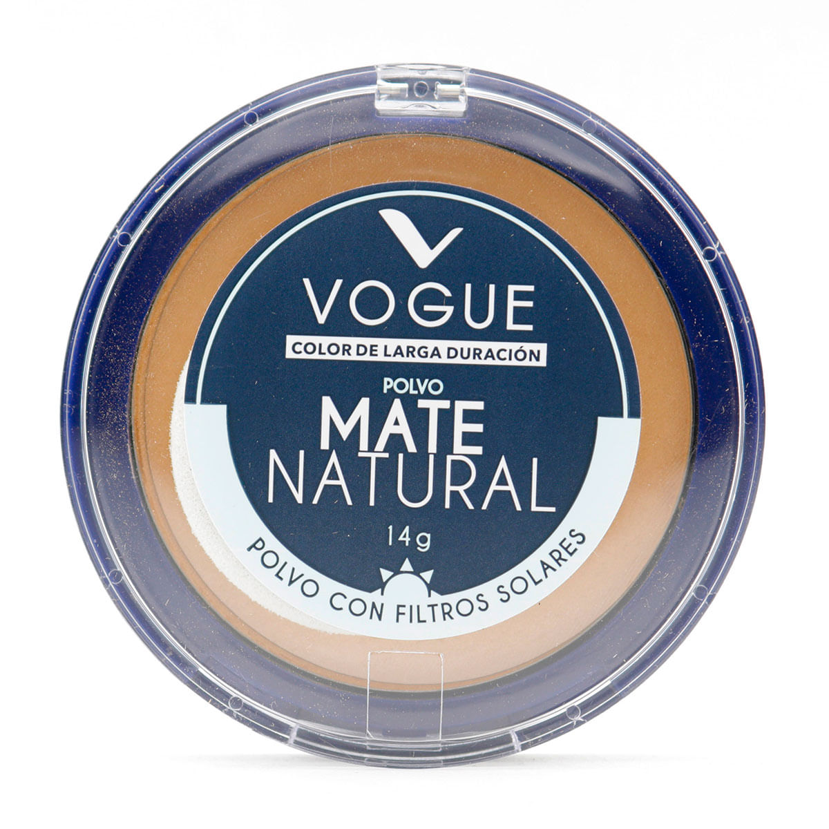 Polvo Compacto Vogue Mate Natural Trópico Frasco X 14 G.