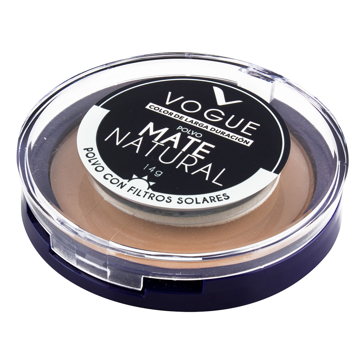Polvo Compacto Vogue Mate Natural Aceituna Frasco x 14 g.