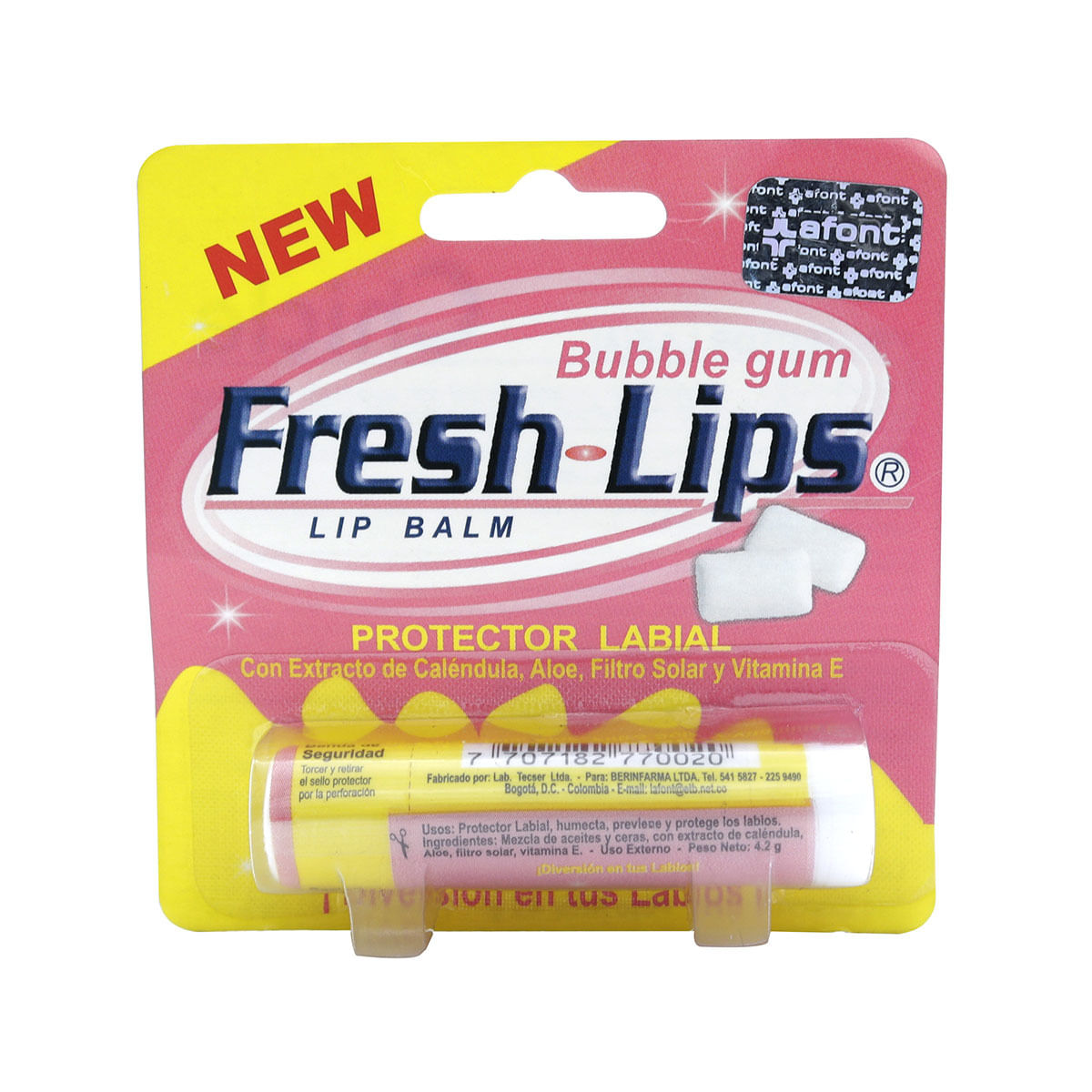 Protector Labial Fresh Lips Chicle 4.2 g Lafont x 1 Ud.