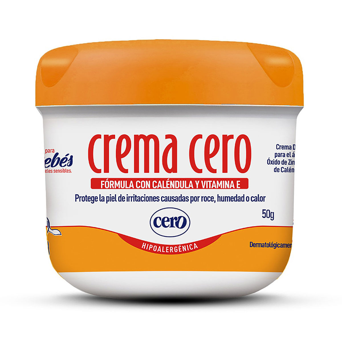 Crema Dermoprotectora Cero Bebés Caléndula y Vitamina E Frasco x 50 g