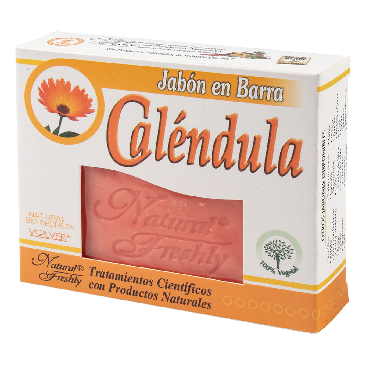 Jabón Natural Freshly Caléndula Barra X 90 G.
