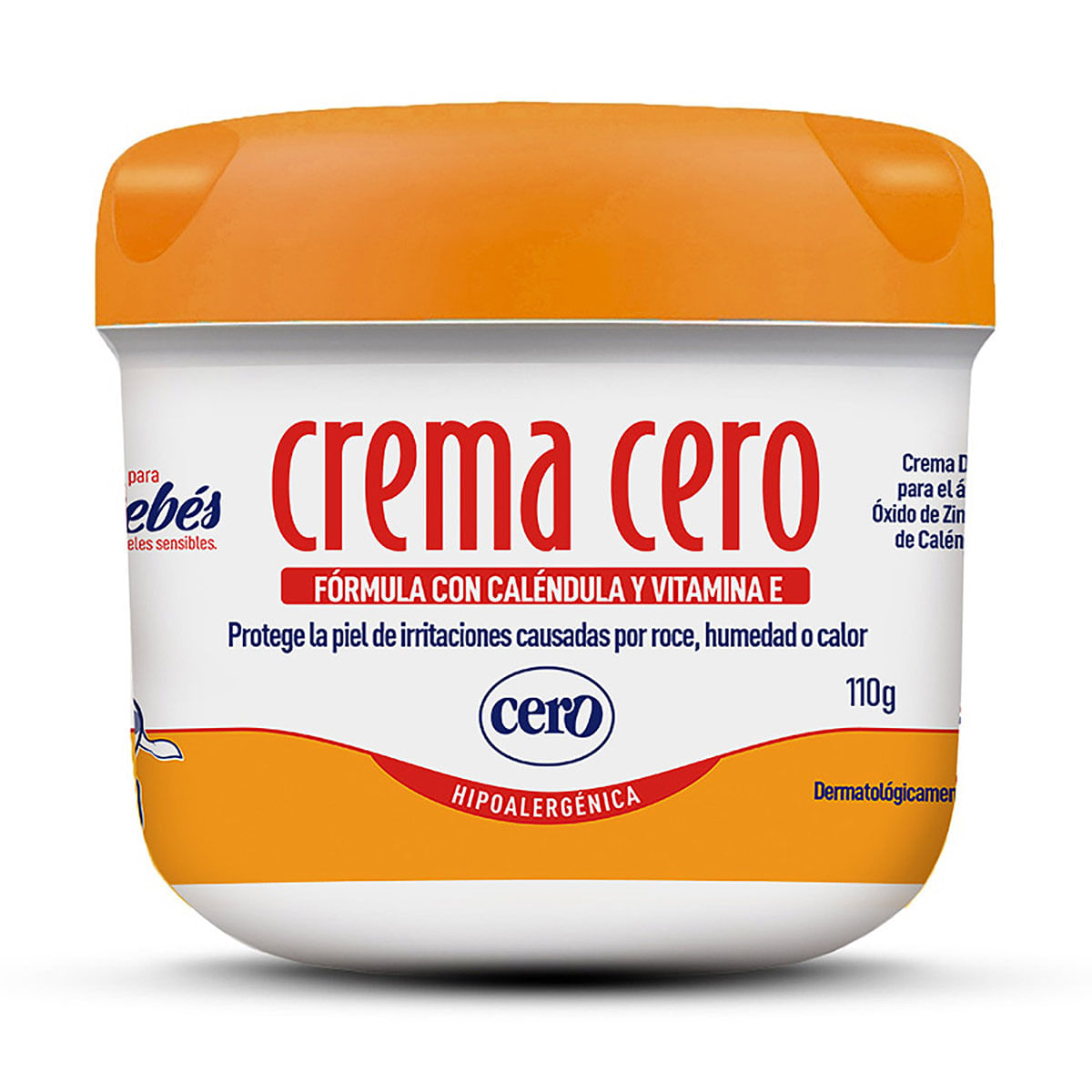 Crema Dermoprotectora Cero Bebés Caléndula Y Vitamina E Frasco X 110 G.