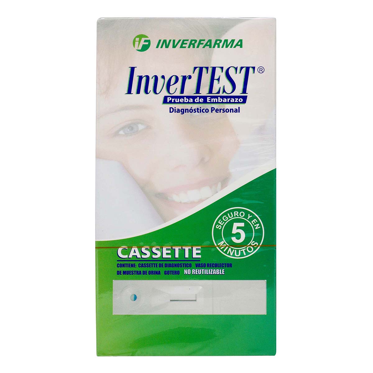 Prueba De Embarazo Invertest Cassette Inverfarma Caja X 1 Ud.
