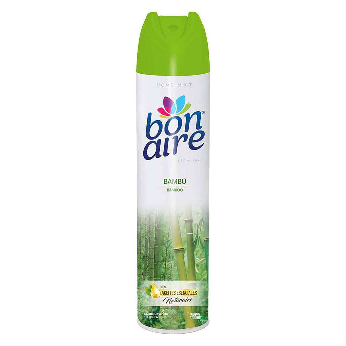 Ambientador Bonaire Bambú Frescura Ambiental Aerosol x 400 mL.