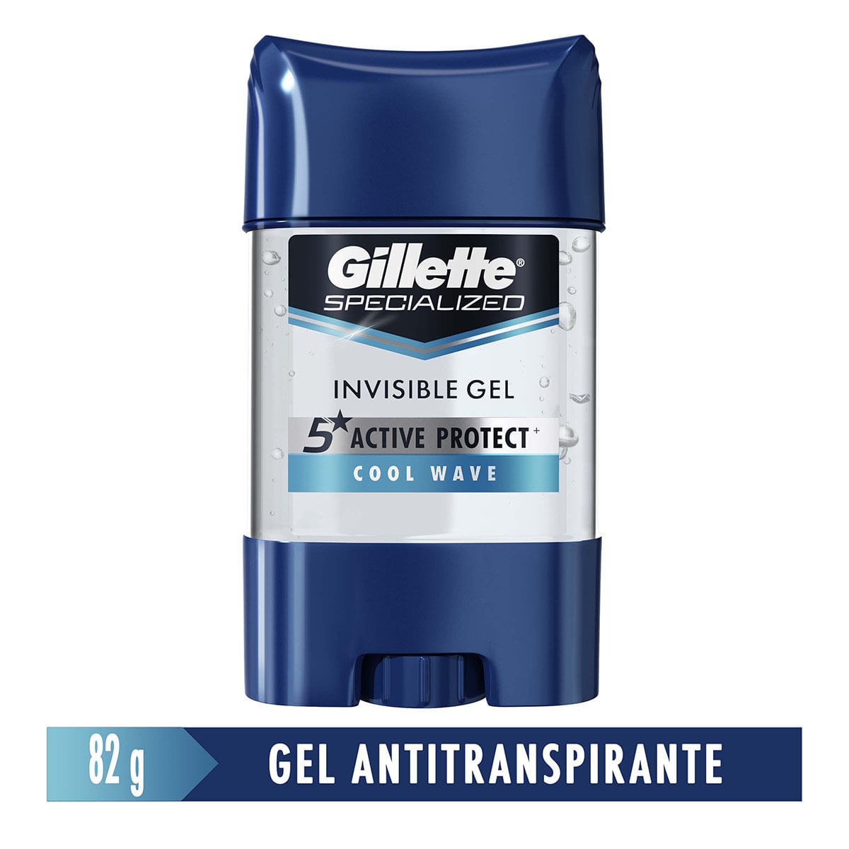 Antitranspirante Gillette Clear Gel Cool Wave x Barra x 82 g.