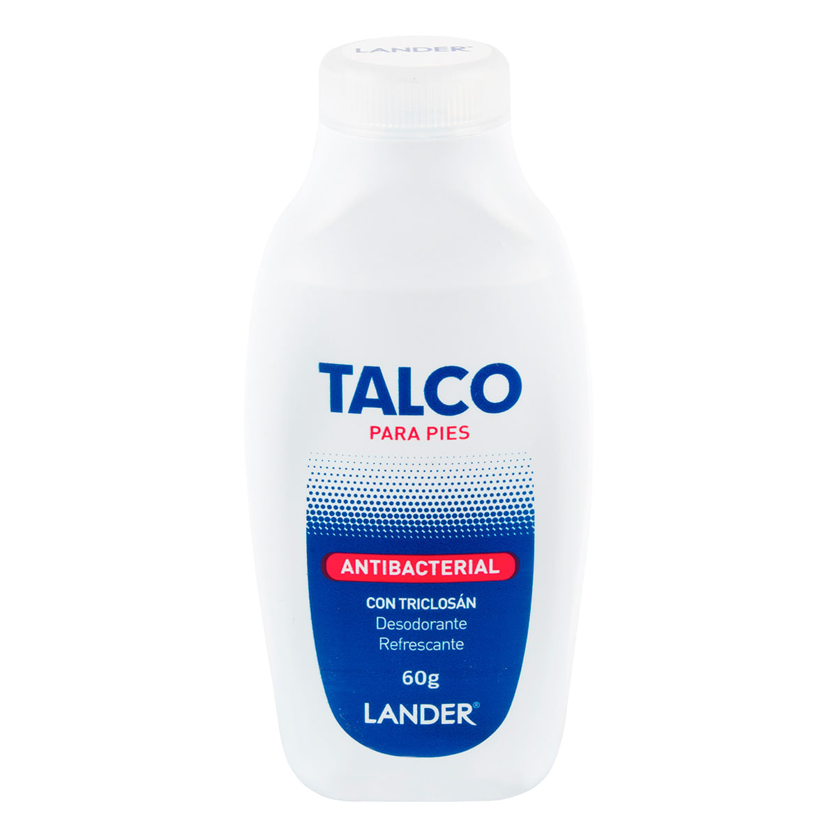 Talco para Pies Lander Antibacterial Sport Frasco x 60 g.