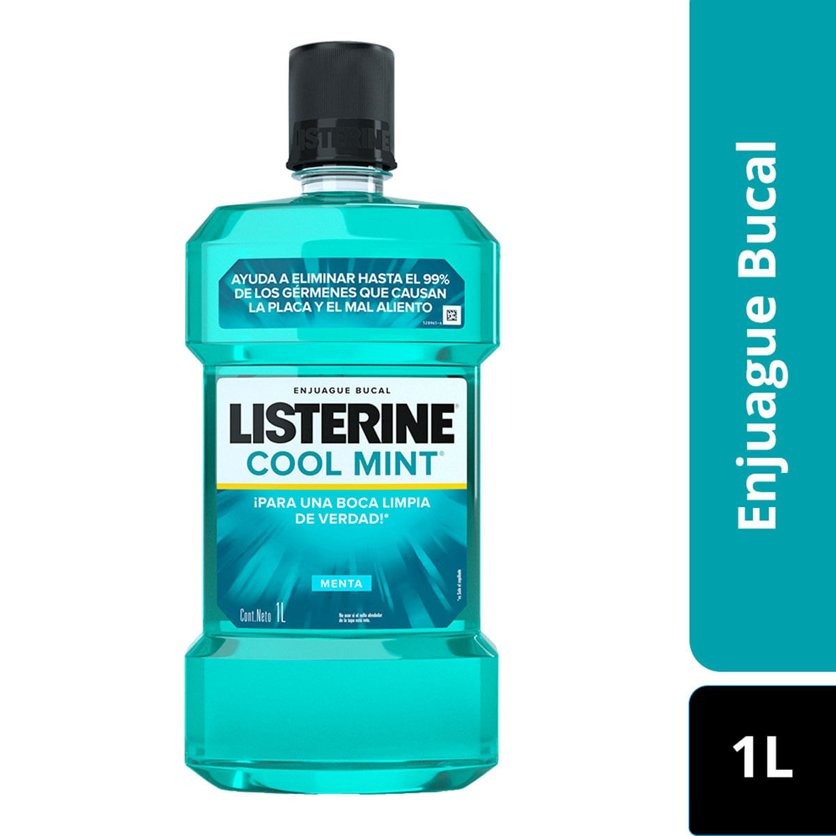 Enjuague Bucal Listerine Cool Mint Menta Frasco x 1 L.