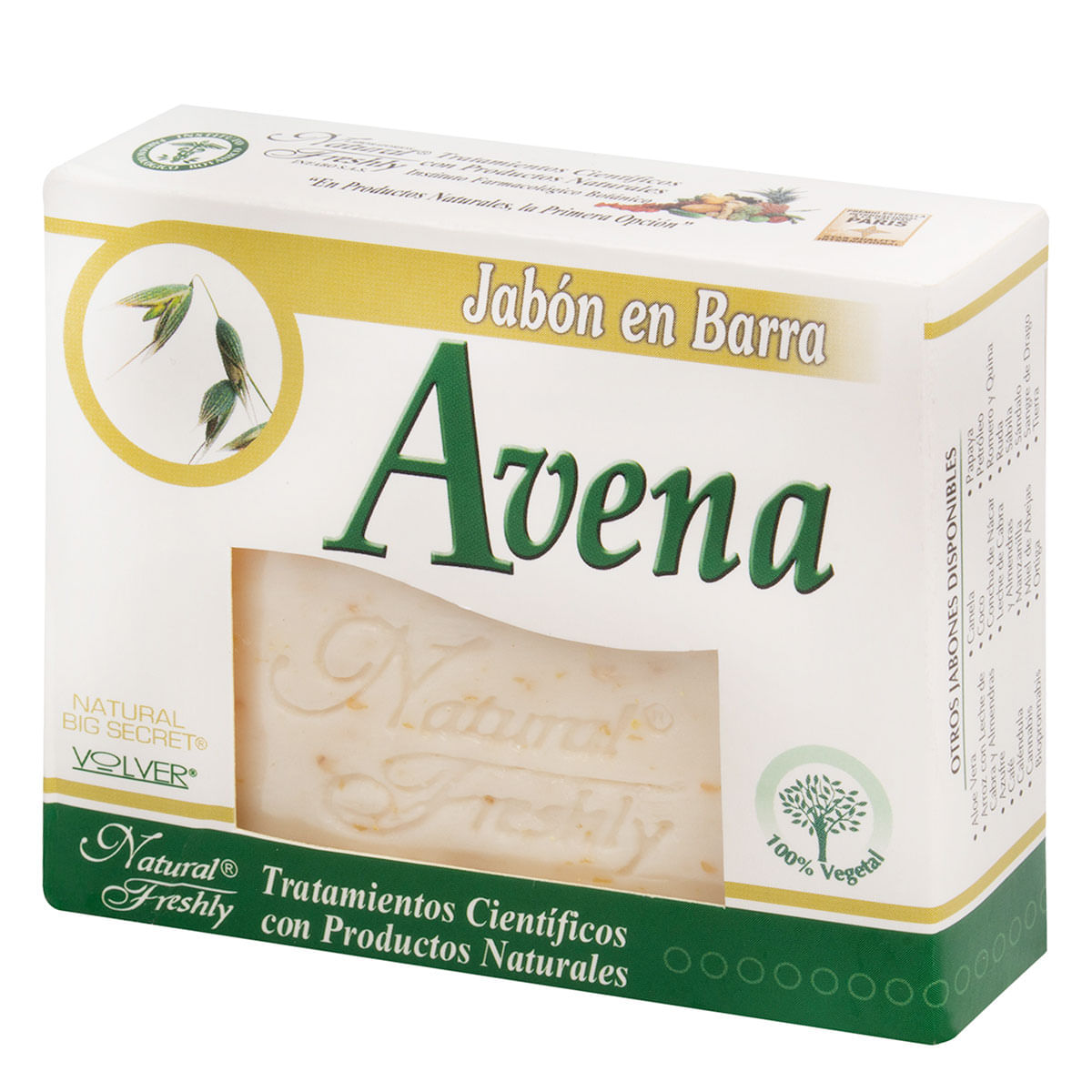Jabón Natural Freshly Avena Barra X 90 G.