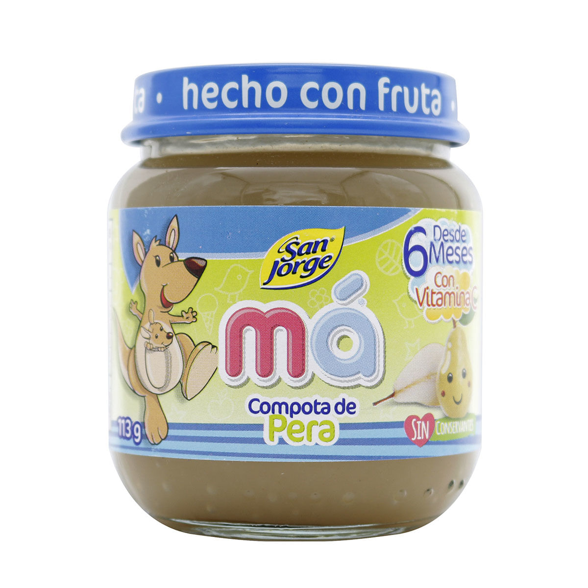 Compota San Jorge Pera Frasco x 113 g.