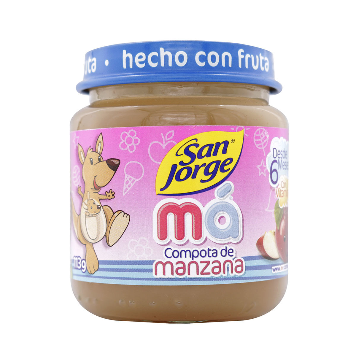 Compota San Jorge Manzana Frasco x 113 g.