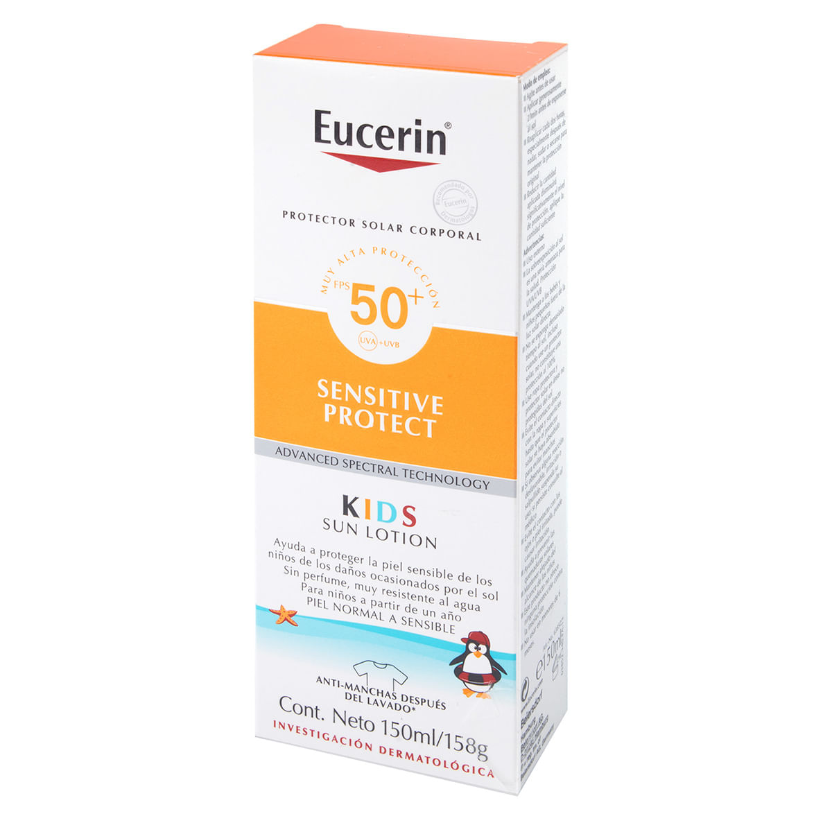 Protector Solar Eucerin Kids Sensitive Protect Fps 50 Frasco X 150 Ml.