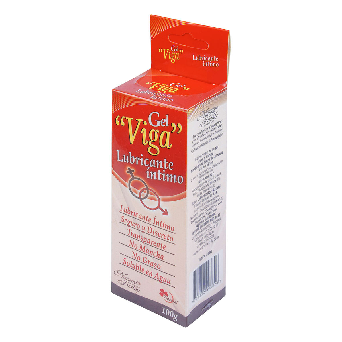 Gel Lubricante Íntimo Viga Natural Freshly Caja x 100 g