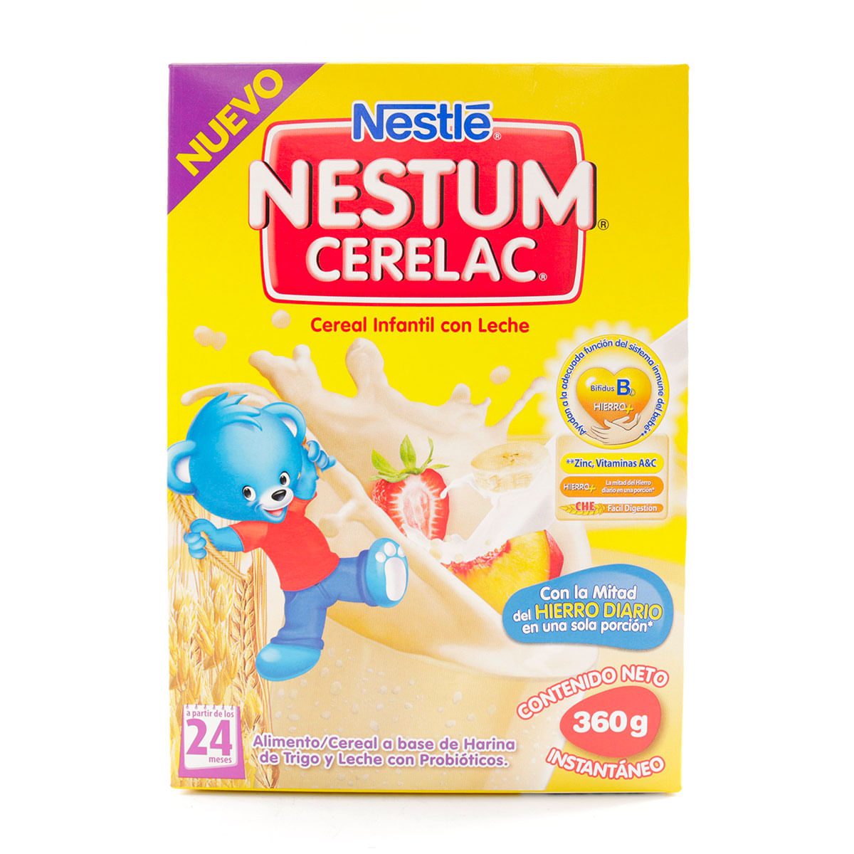 Cereal Infantil Nestum Cerelac Nestlé con Leche Caja x 360 g