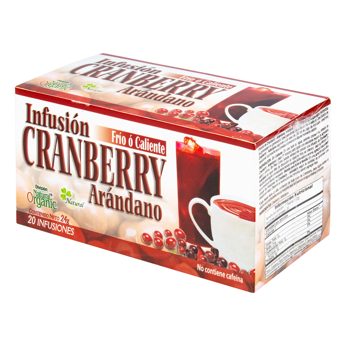 Infusión Cranberry Arándano Frío O Caliente Caja 24 G X 20 Uds.