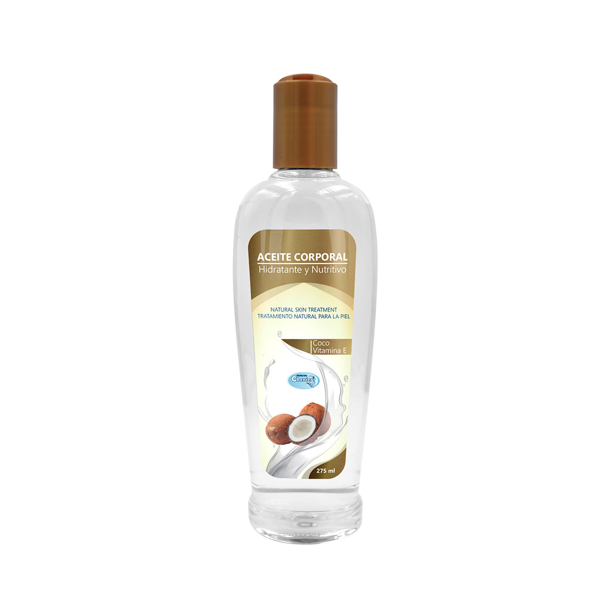 Aceite Corporal Coco y Vitamina E Chenier Frasco x 275 mL.