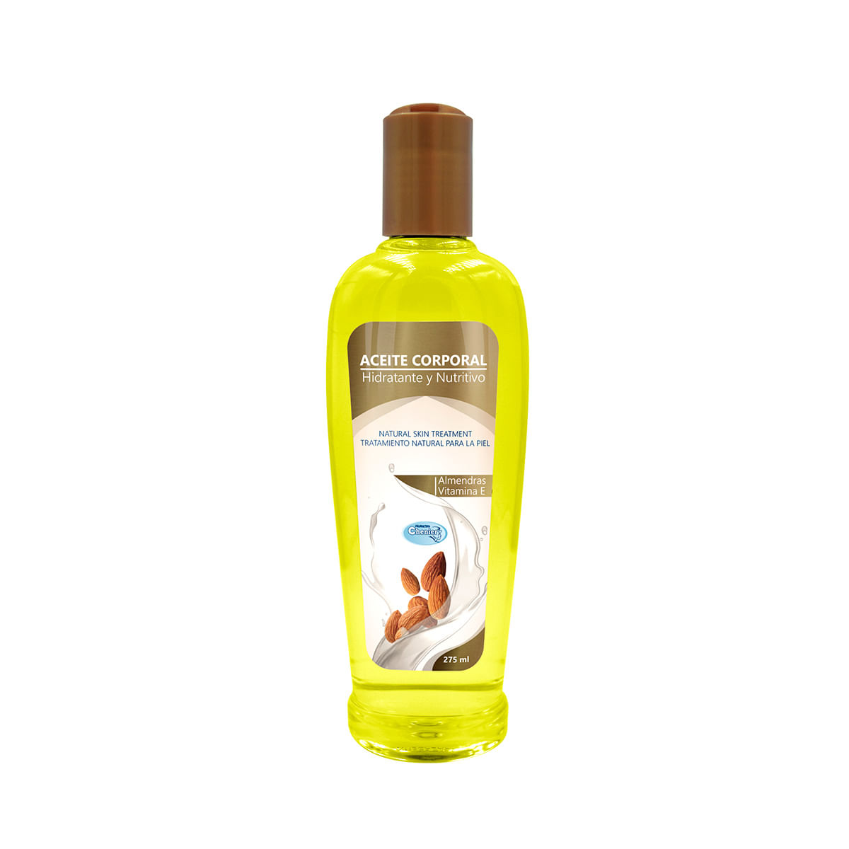 Aceite Corporal Almendras y Vitamina E Chenier Frasco x 275 mL.