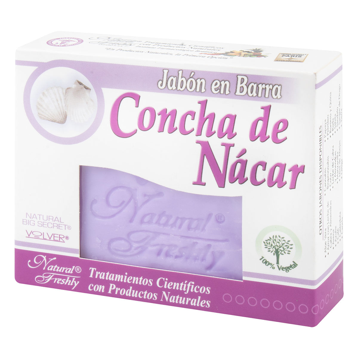 Jabón Natural Freshly Concha De Nácar Barra X 90 G.