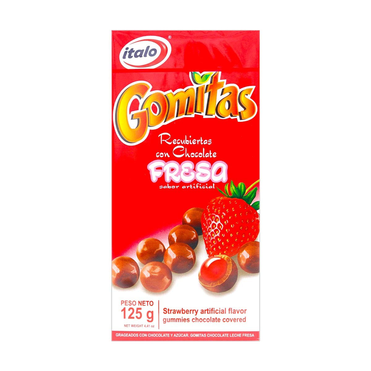 Gomas Italo Chocolate Fresa Caja x 125 g.