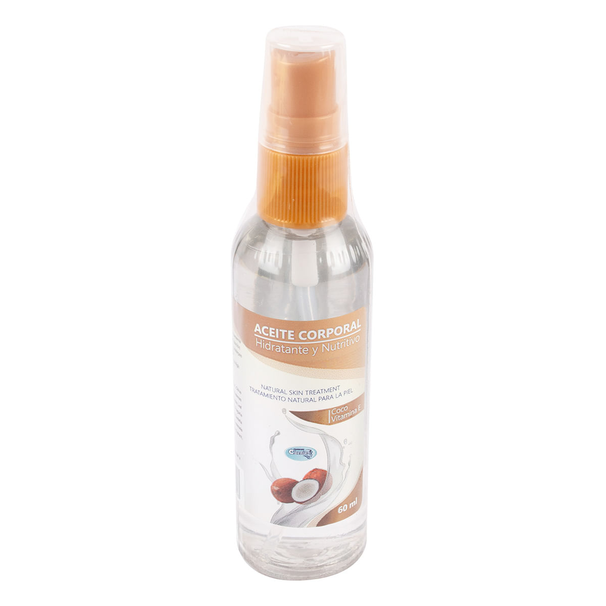 Aceite Corporal Coco y Vitamina E Chenier Spray x 60 mL.