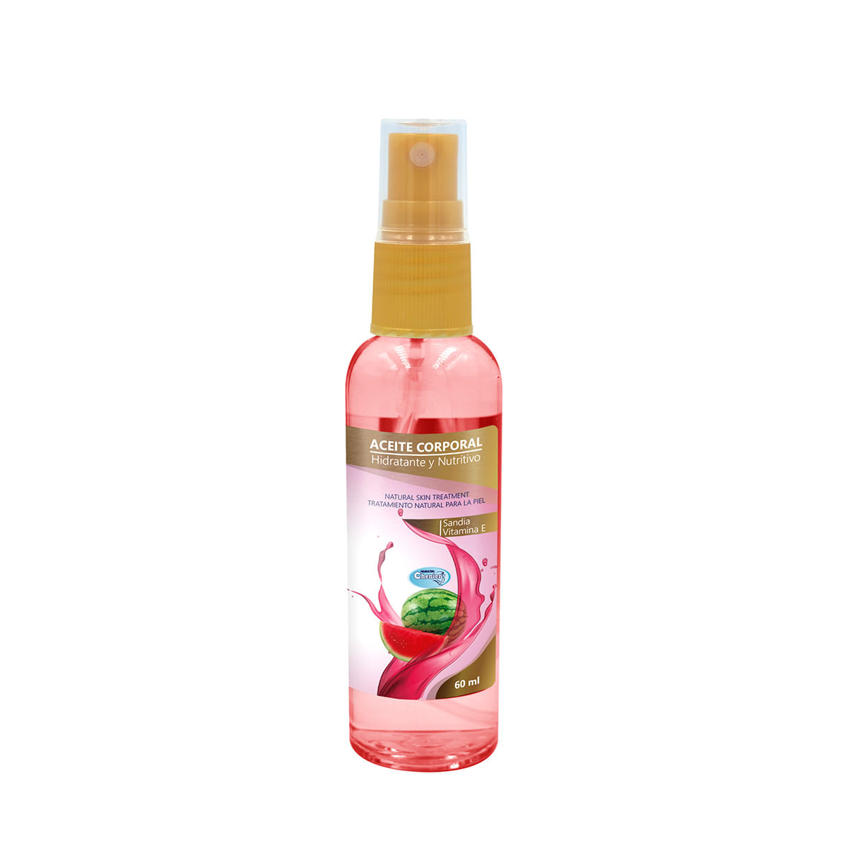 Aceite Corporal Sandia Naranja y Vitamina E Chenier Spray x 60 mL.
