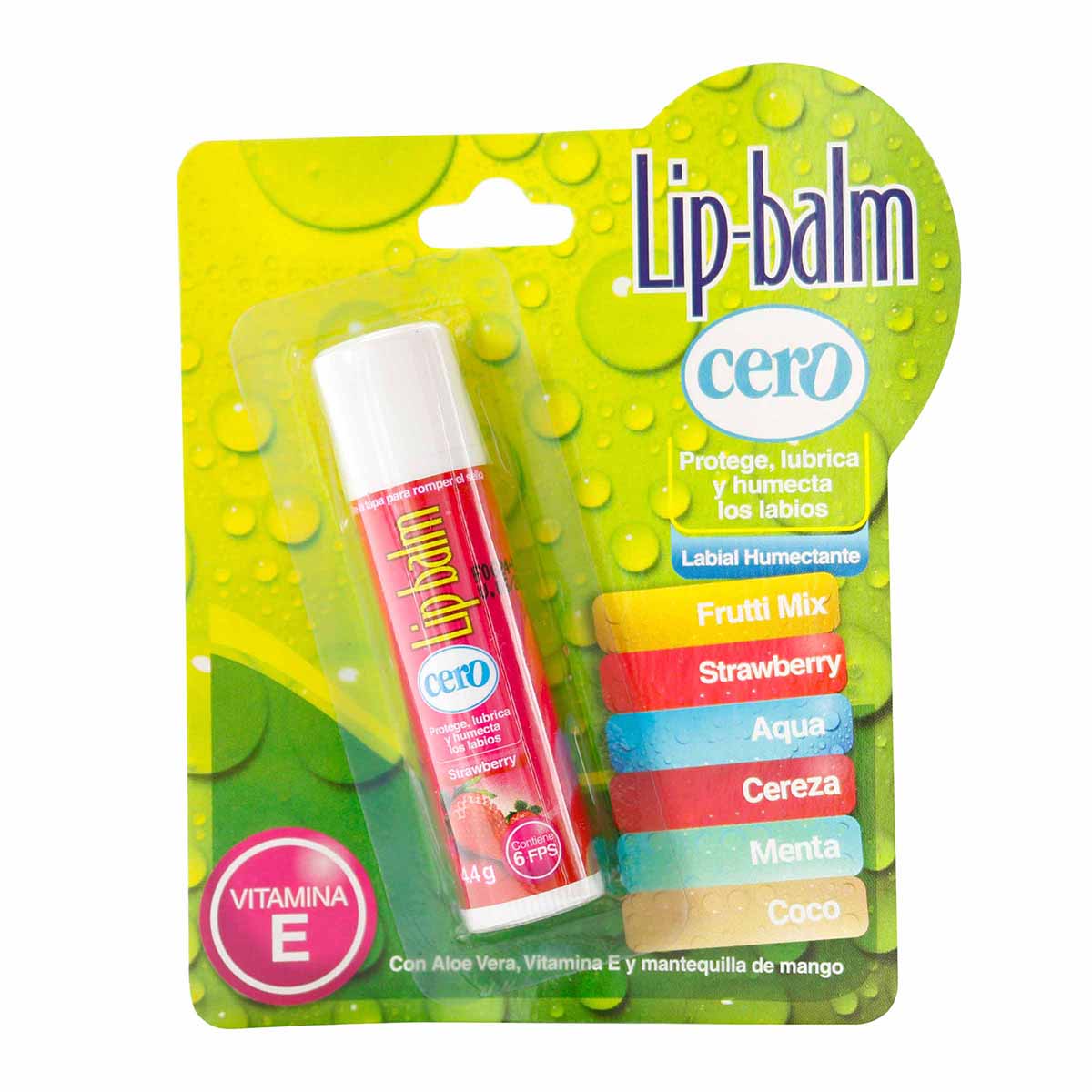 Protector Labial Strawberry Cero Frasco x 4.4 g