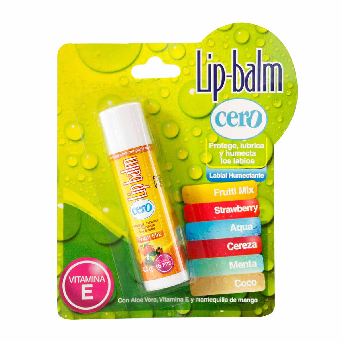 Protector Labial Frutti Mix Cero Frasco x 4.4 g