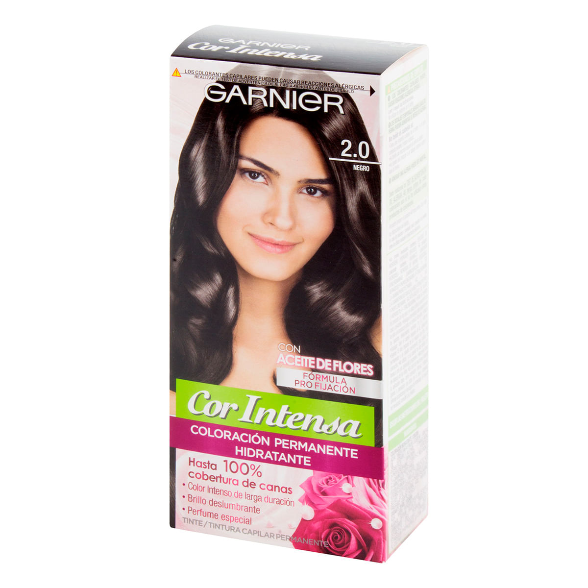 Tintura Capilar Permanente Garnier Cor Intensa 2.0 Negro x 1 Caja.