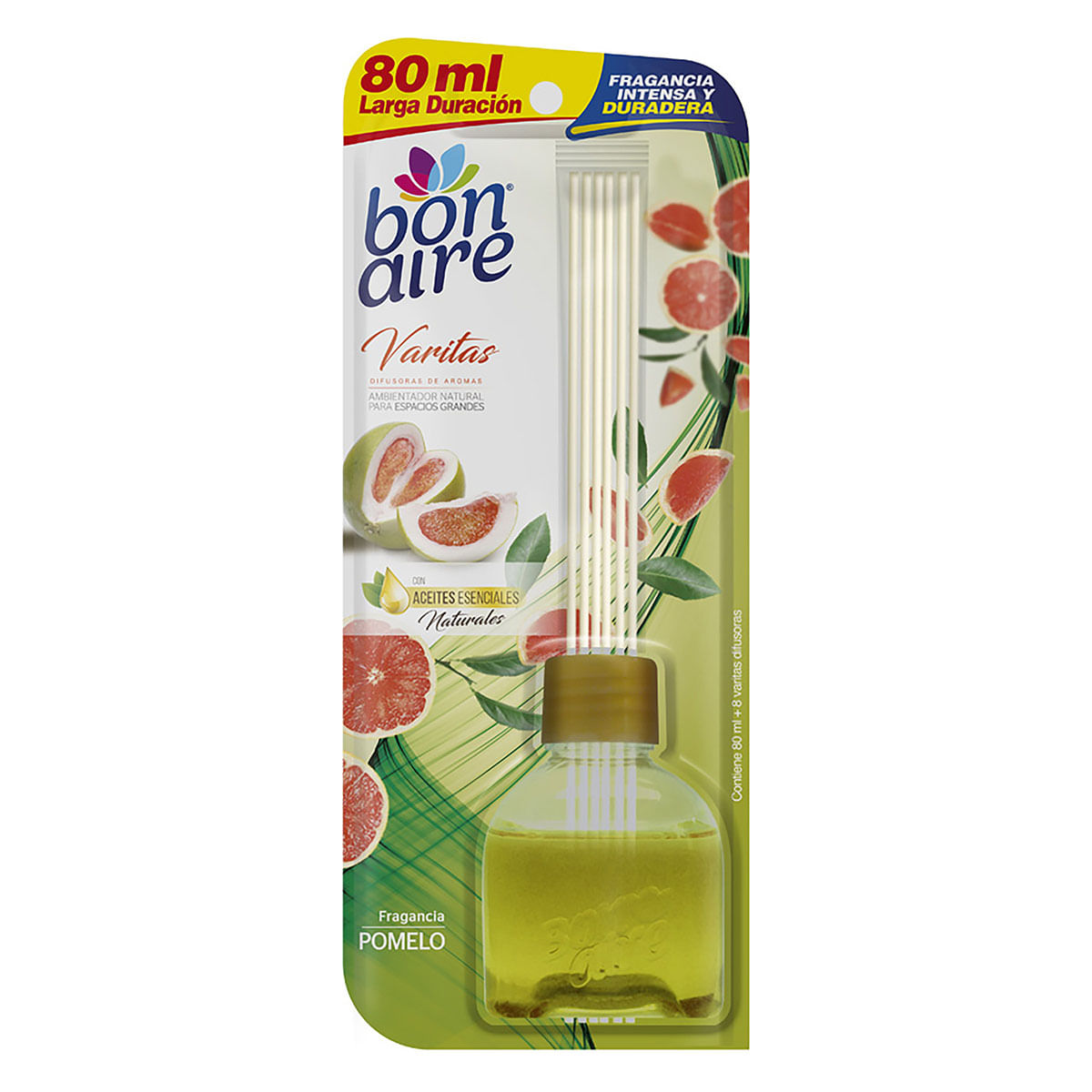 Ambientador Bonaire Varitas Pomelo Frasco x 80 mL.