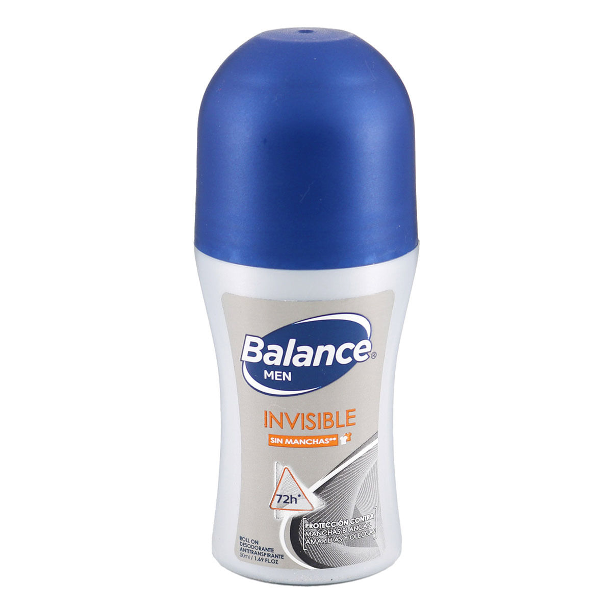 Antitranspirante Balance Men Invisible sin Manchas Roll On x 50 mL.