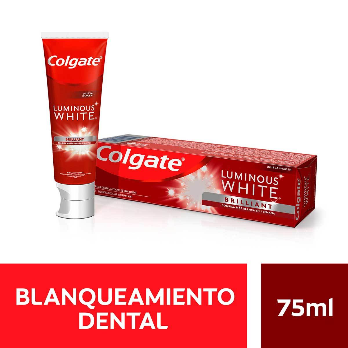 Crema Dental Colgate Luminous White Brilliant Mint Caja x 75 mL