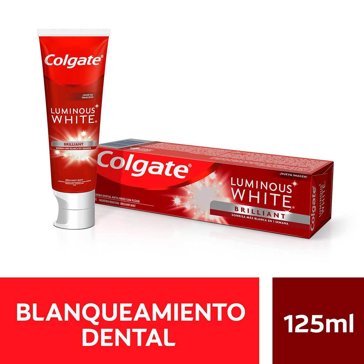 Crema Dental Colgate Luminous White Brilliant Mint Caja x 125 mL