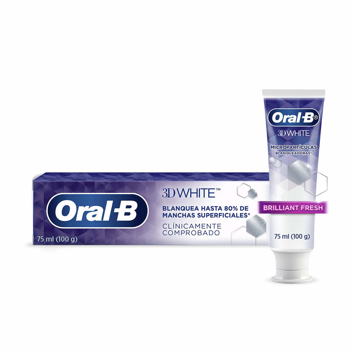 Pasta Dental Oral-B 3D White Menta Caja x 100 g.